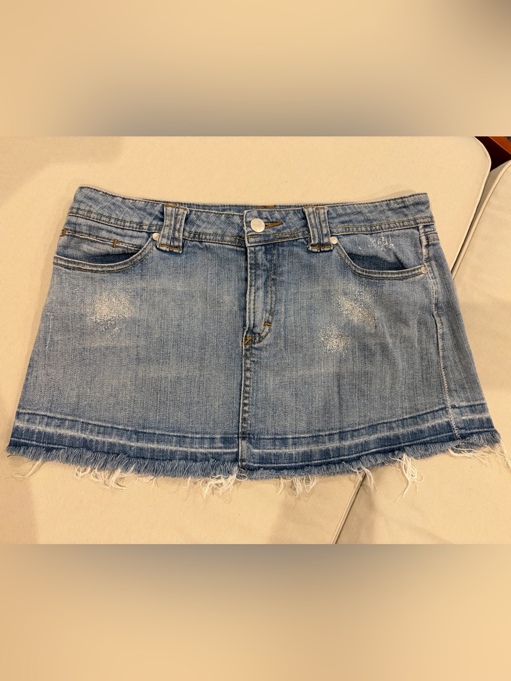 Younique | Light Blue Distressed Denim Mini Skirt